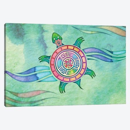 Painted Turtle Canvas Print #LRP86} by Laurie Prindle Art Print