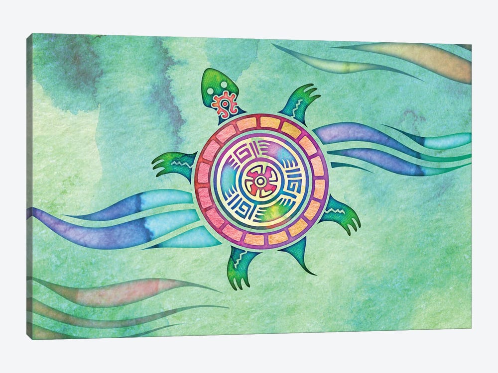 Painted Turtle by Laurie Prindle 1-piece Canvas Art Print
