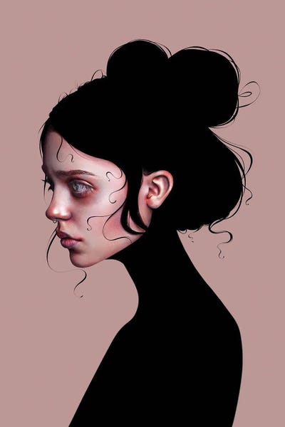 The Staring Girl by Laura H. Rubin art print