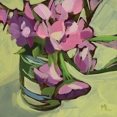 Pink And Yellow by Mónica Linares canvas print