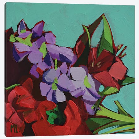 Red And Violet Canvas Print #LRS14} by Mónica Linares Canvas Print