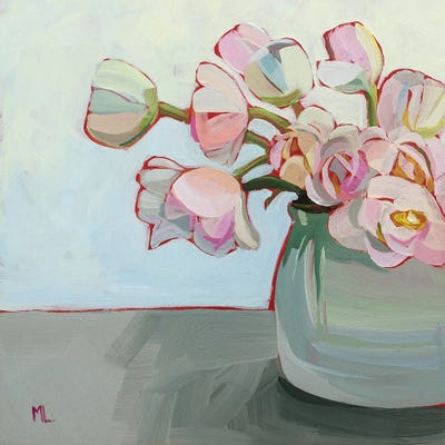 Bringing Peace To Red by Mónica Linares metal wall art