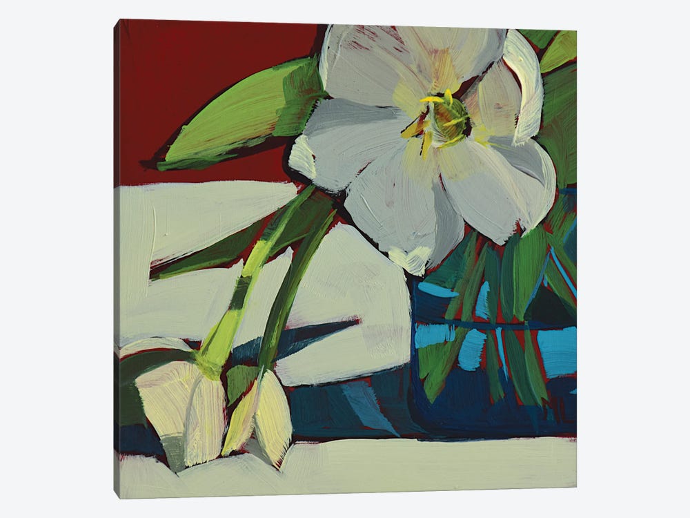 Three White Tulips by Mónica Linares 1-piece Art Print