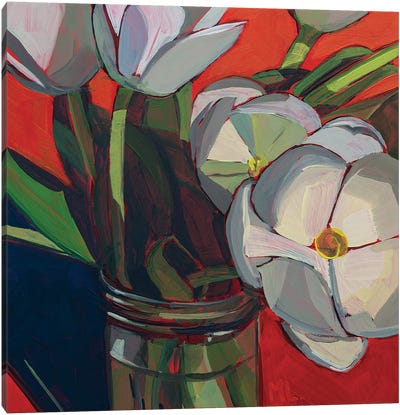 Tulips Sunbathing Canvas Art Print - Mónica Linares