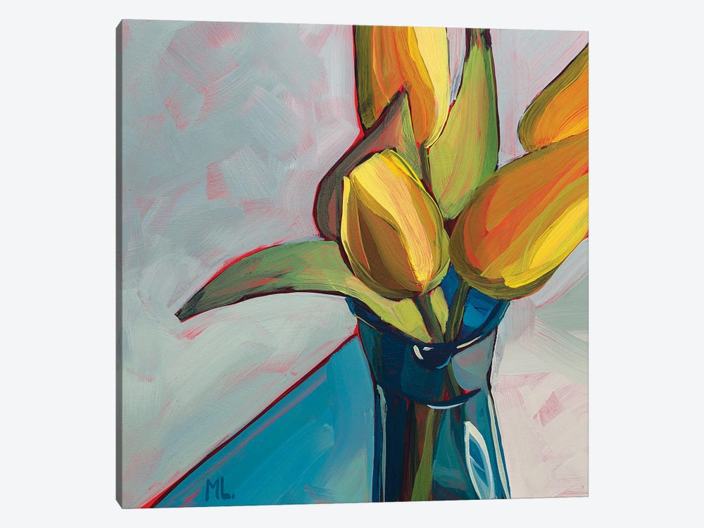 Yellow Tulips by Mónica Linares 1-piece Canvas Wall Art