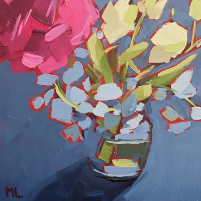 Big Pink by Mónica Linares metal wall art