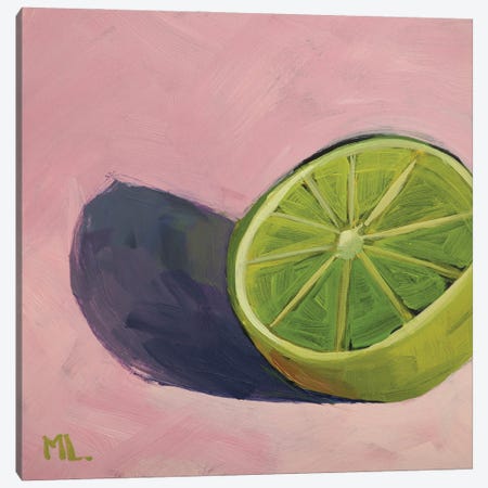 Lime On Pink Canvas Print #LRS38} by Mónica Linares Canvas Artwork