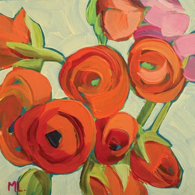 Orange Ranunculus by Mónica Linares canvas print