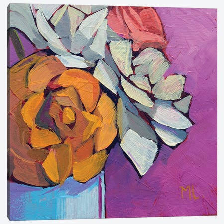 Fresh Roses Canvas Print #LRS9} by Mónica Linares Canvas Art Print
