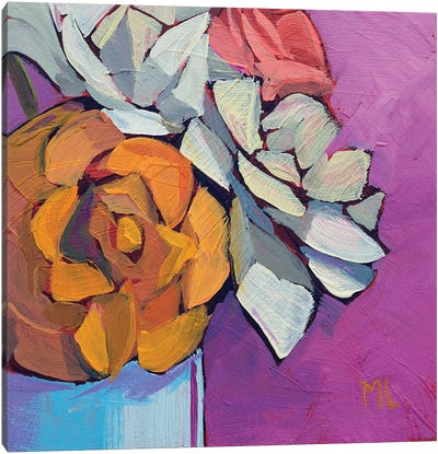 Fresh Roses Canvas Art Print - Mónica Linares