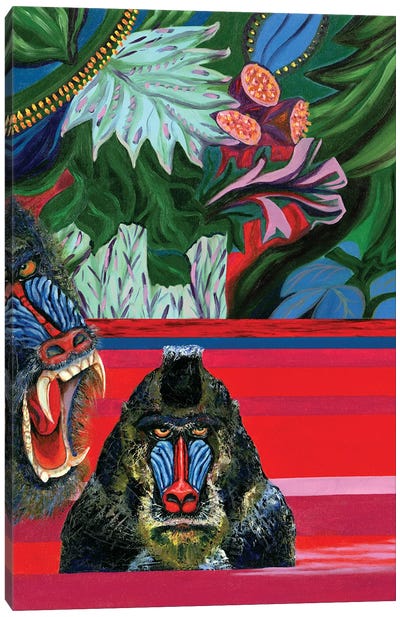 Apes In The River I Canvas Art Print - Larisa Lavrova
