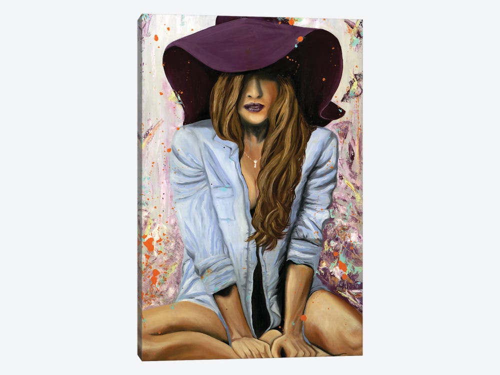 Lucky Purple Hat by Larisa Lavrova 1-piece Art Print