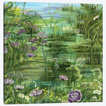 Pond Canvas Print #LRV27} by Larisa Lavrova Art Print