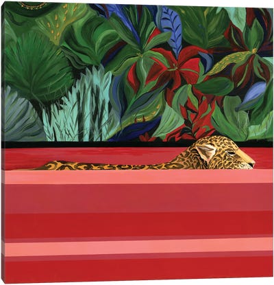 Red River Canvas Art Print - Leopard Art