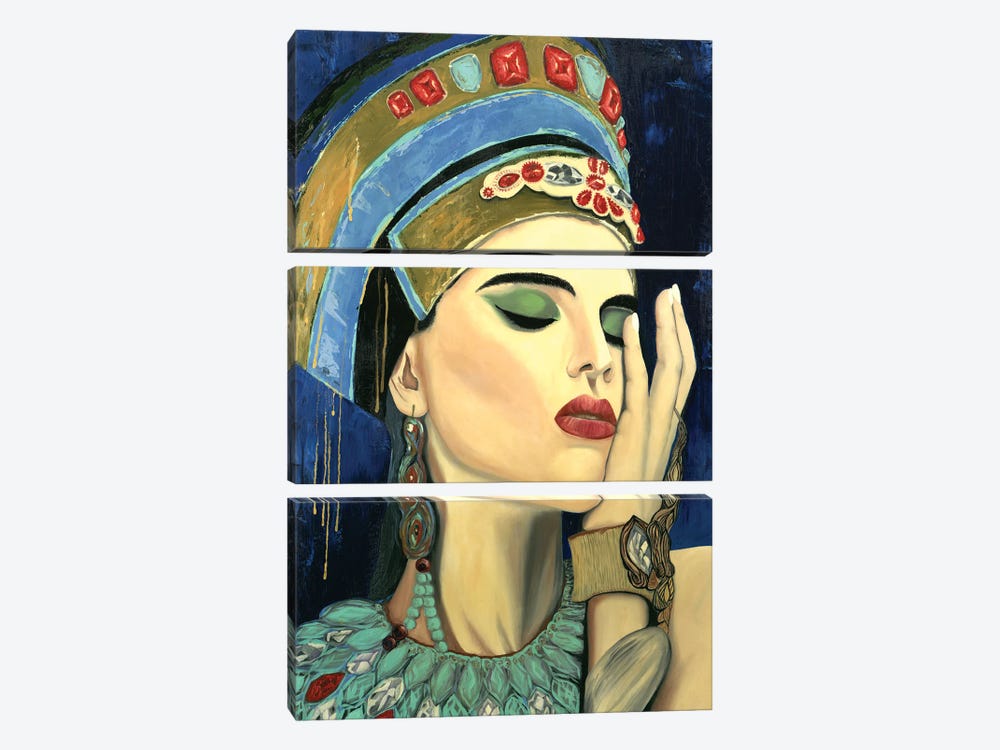 Mistress Of The Sands Of Time by Larisa Lavrova 3-piece Canvas Print