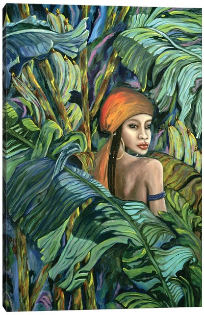 Tropical Lips Canvas Art Print - Larisa Lavrova
