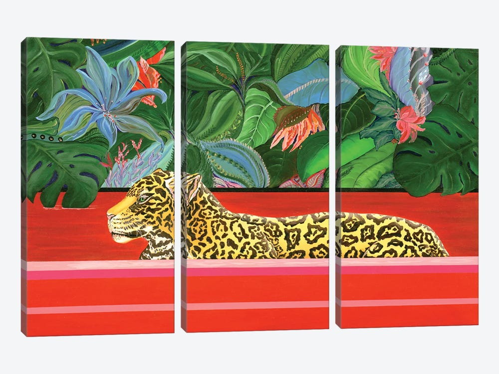 The King Of The Jungle by Larisa Lavrova 3-piece Canvas Print
