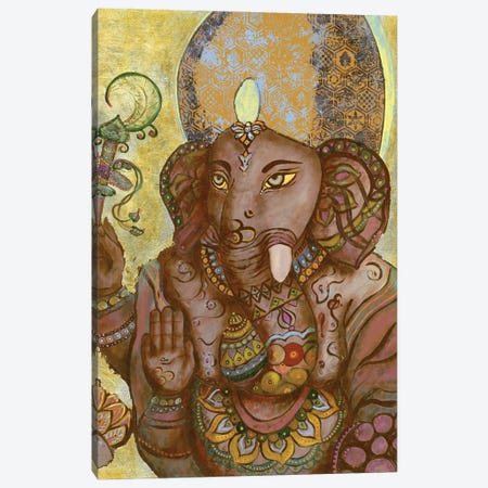 Lord Ganesh Canvas Print #LRV48} by Larisa Lavrova Canvas Wall Art