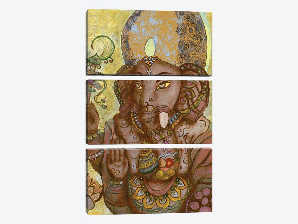 Lord Ganesh by Larisa Lavrova 3-piece Canvas Art Print