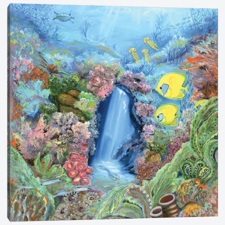 Underwater Meditation Canvas Print #LRV49} by Larisa Lavrova Canvas Art