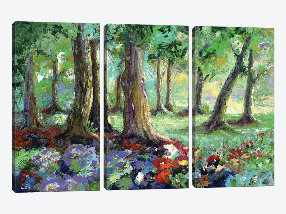 Sunny Forest by Larisa Lavrova 3-piece Canvas Wall Art