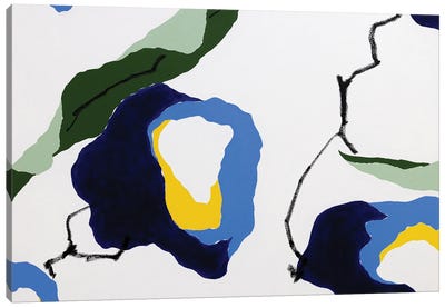 Flores Azules I Canvas Art Print - Laura Welshans