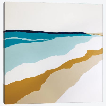 Beach Canvas Print #LRW2} by Laura Welshans Art Print