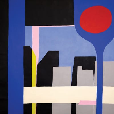 Road Through Town by Laura Welshans canvas print