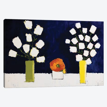 Three Vases Canvas Print #LRW53} by Laura Welshans Canvas Wall Art