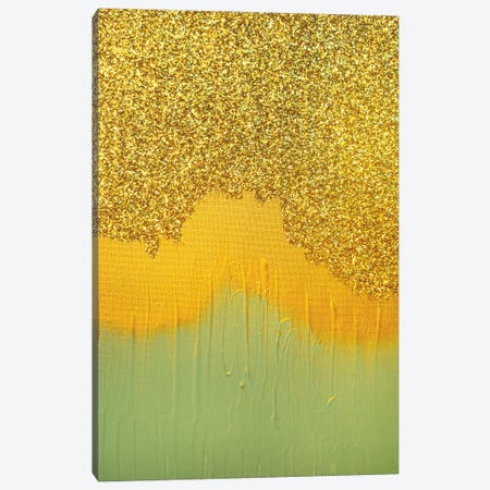 Aqua Gold Shimmer Canvas Print #LRX51} by Amber Lamoreaux Canvas Print