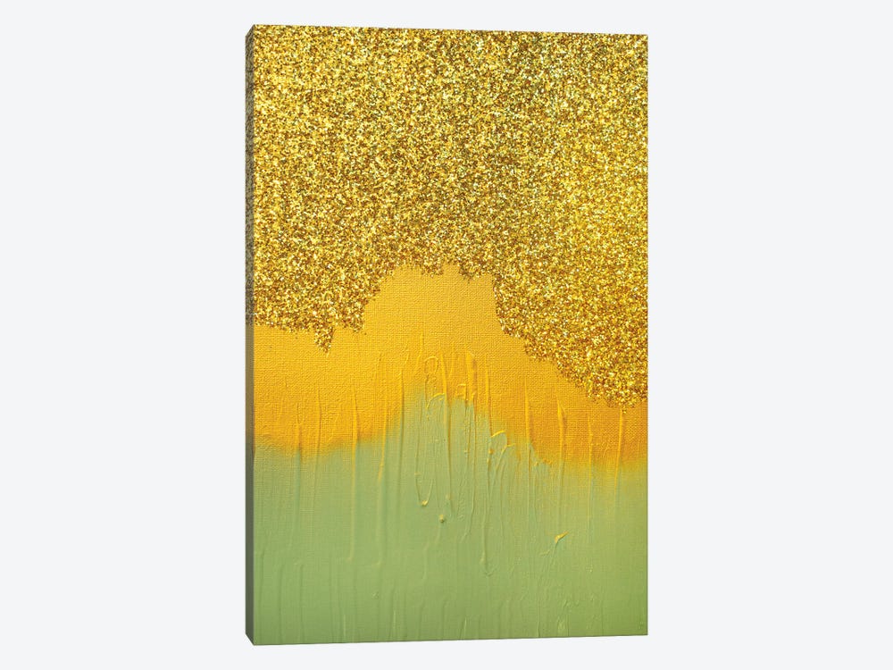 Aqua Gold Shimmer by Amber Lamoreaux 1-piece Canvas Artwork
