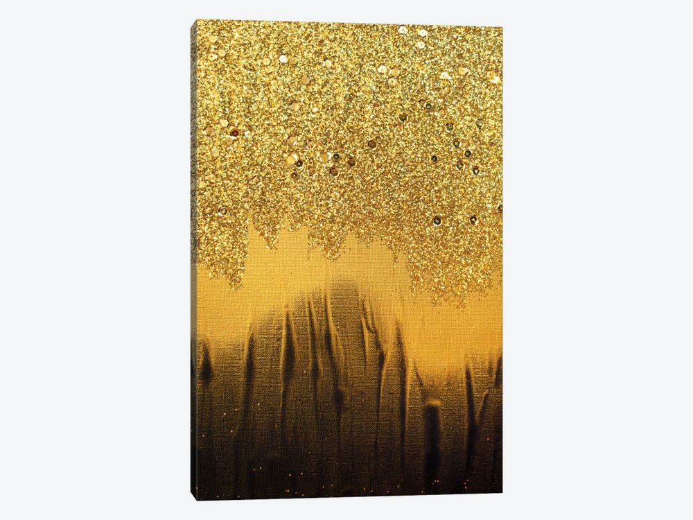 Black Gold Shimmer by Amber Lamoreaux 1-piece Canvas Wall Art