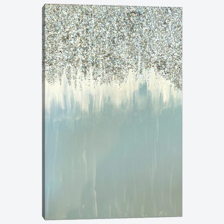 Blue And Silver Shimmer Canvas Print #LRX57} by Amber Lamoreaux Canvas Art