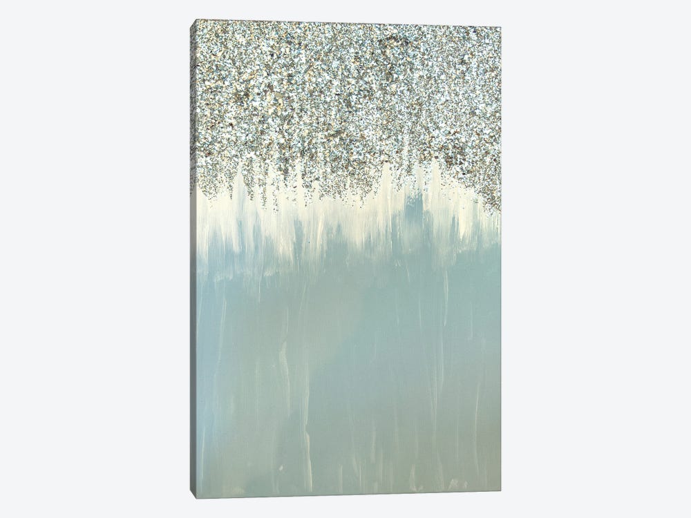 Blue And Silver Shimmer by Amber Lamoreaux 1-piece Canvas Wall Art