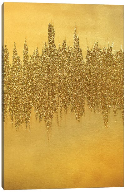 Gold Shimmer Canvas Art Print - Amber Lamoreaux