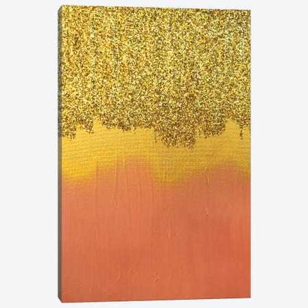 Pink Gold Shimmer Canvas Print #LRX86} by Amber Lamoreaux Canvas Art Print