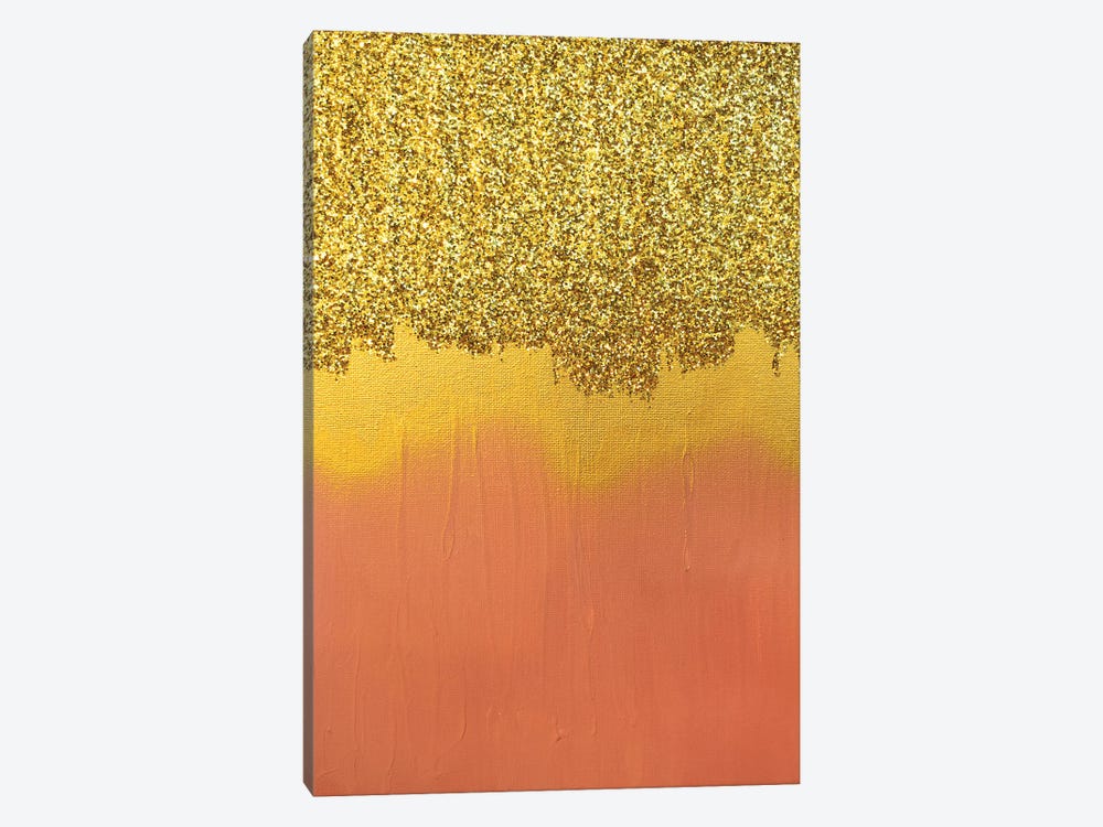 Pink Gold Shimmer by Amber Lamoreaux 1-piece Canvas Artwork