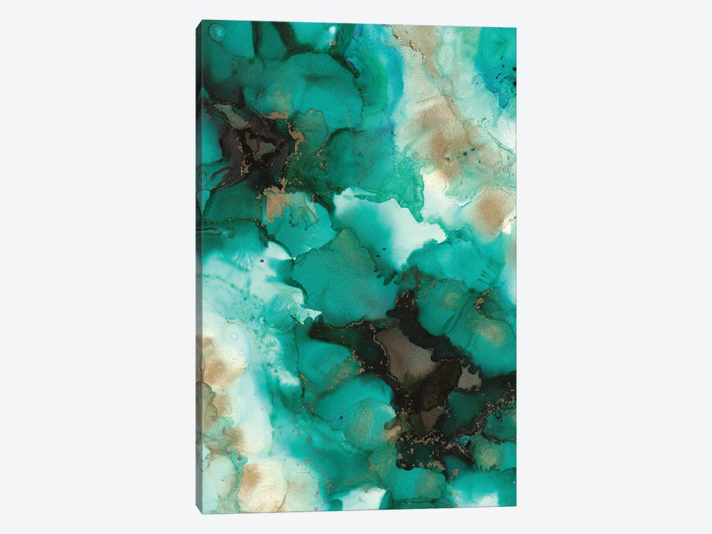 Turquoise Borealis by Amber Lamoreaux 1-piece Canvas Art