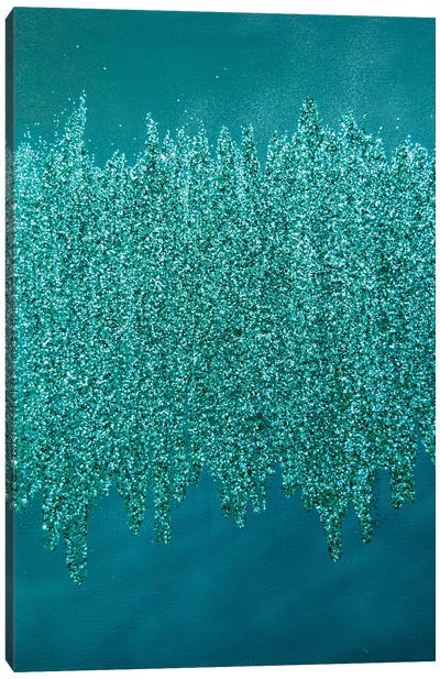 Turquoise Shimmer Canvas Art Print - Amber Lamoreaux