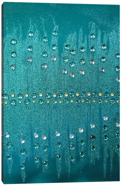Turquoise Sparkle Canvas Art Print - Amber Lamoreaux