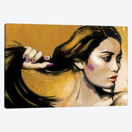 Long Hair Canvas Print #LRZ20} by Livien Rózen Canvas Art
