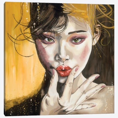 Lipstick Canvas Print #LRZ22} by Livien Rózen Canvas Wall Art