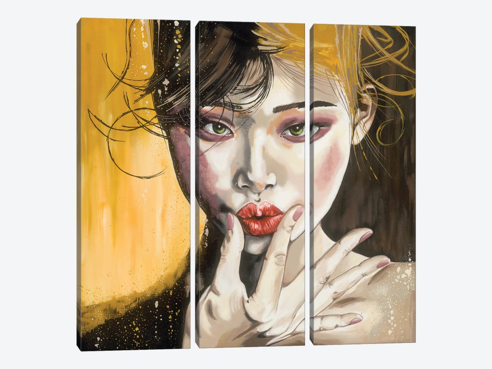 Lipstick by Livien Rózen 3-piece Art Print