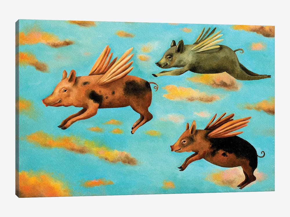 When Pigs Fly by Leah Saulnier 1-piece Canvas Print