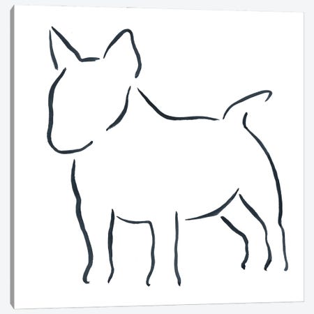 Miniature Bull Terrier Canvas Print #LSB10} by Lesley Bishop Canvas Art