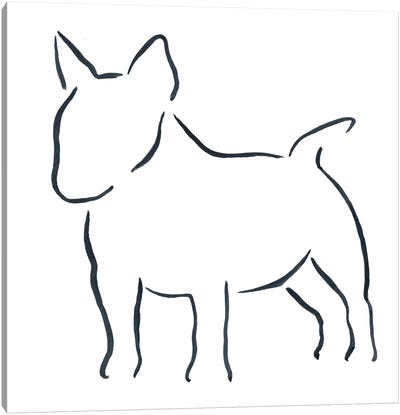 Miniature Bull Terrier Canvas Art Print - Lesley Bishop