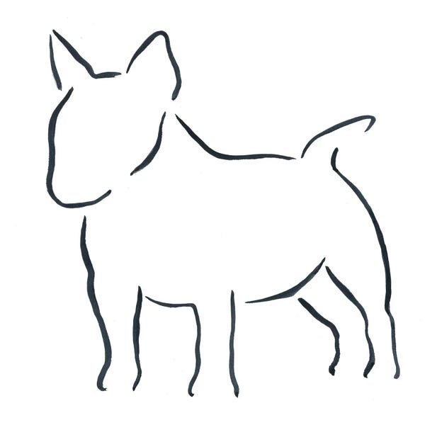 Lesley Bishop: Miniature Bull Terrier by Lesley Bishop