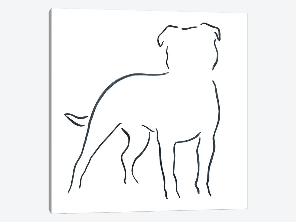 Staffordshire Bull Terrier by Lesley Bishop 1-piece Art Print