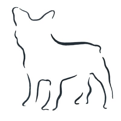 French Bulldog by Lesley Bishop metal wall art