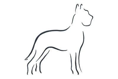 Great Dane by Lesley Bishop canvas print